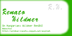 renato wildner business card